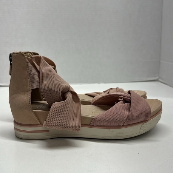 Eileen Fisher Zanya Platform Sandals Shoes Open Toe Mesh Back Zip Pink Size 6.5 - Picture 3 of 10